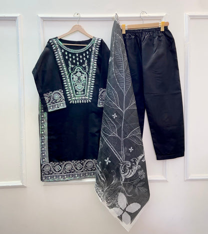 Embroidered Eid Edit: 3PC
(Premium Cotton) Hit Code D-344