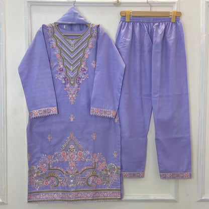 Embroidered Galaxy 3PC (Cotton) D-319
