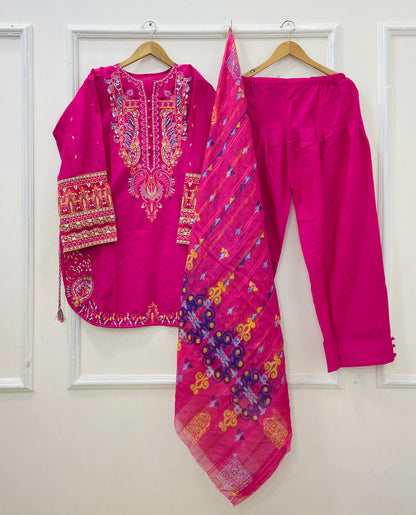 Bulbul Farshi | 3PC Lawn Cotton D-581