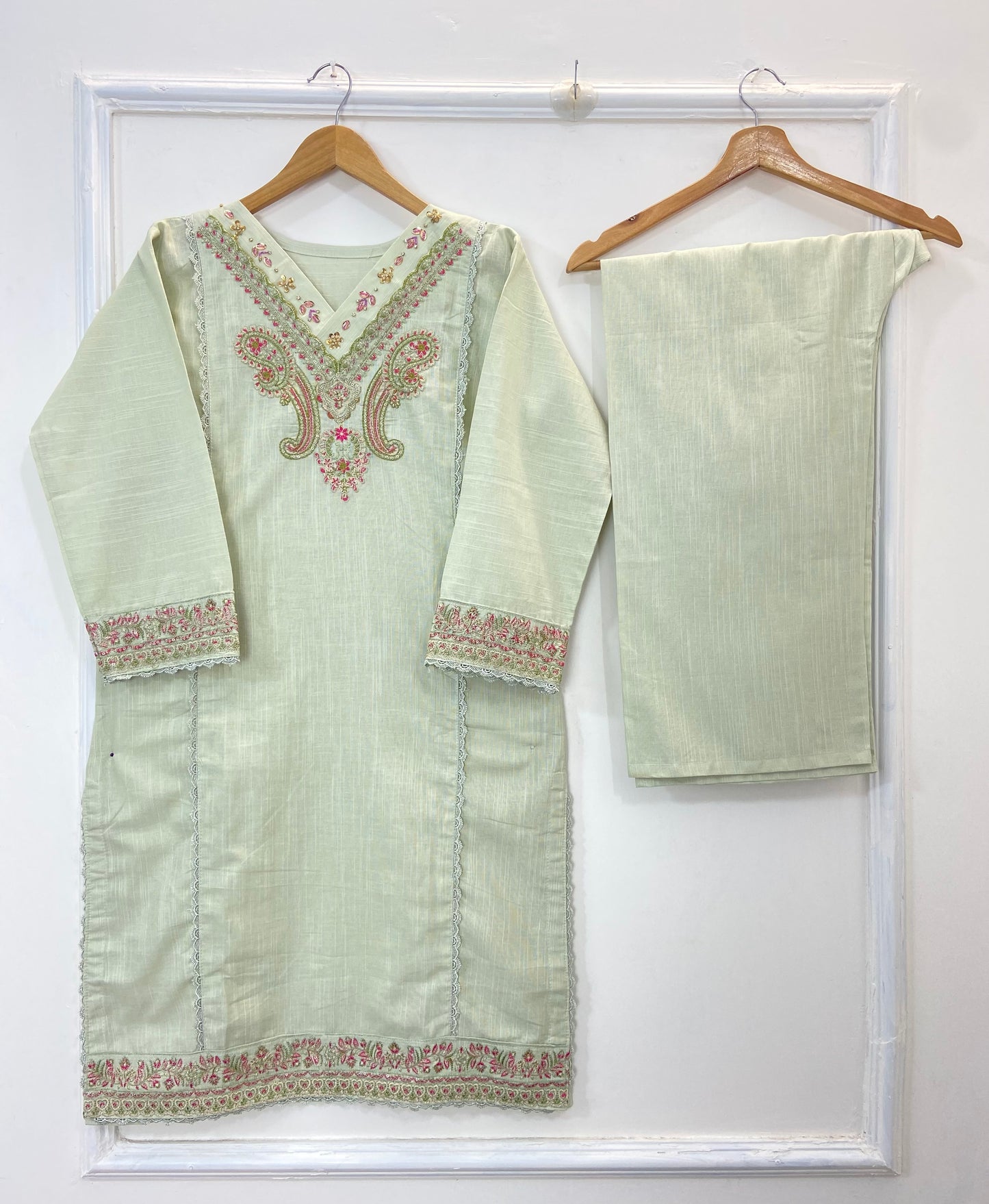 Embellished Beauty 2PC (Hand-crafted) (Khaddar) D-166