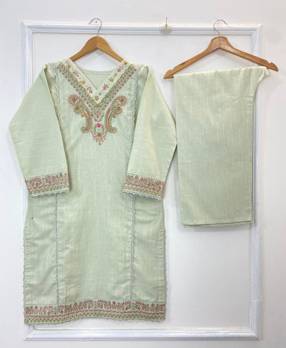 Embellished Beauty 2PC (Hand-crafted) (Khaddar) D-166