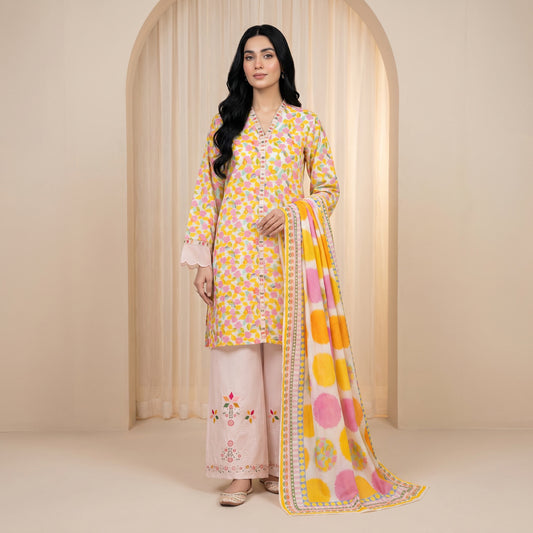 Eid Edit | 3PC Lawn D-607 (Best Selling)