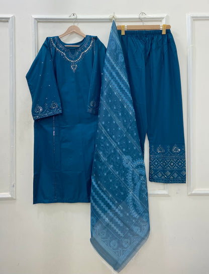 Guluna Formals | 3PC Lawn Cotton D-572