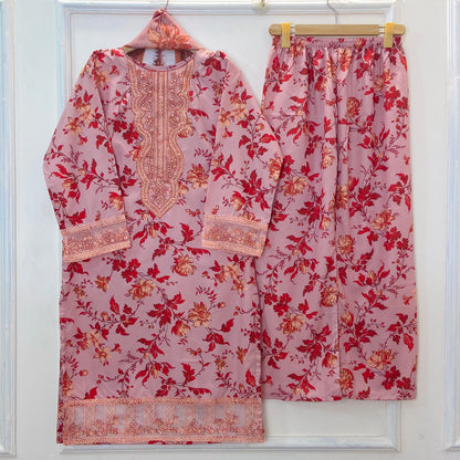 Chandni Embroidered 3PC (Swiss Silk) D-309