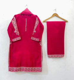Embroidered Pocket Style 3PC (Cotton Lawn) D-41