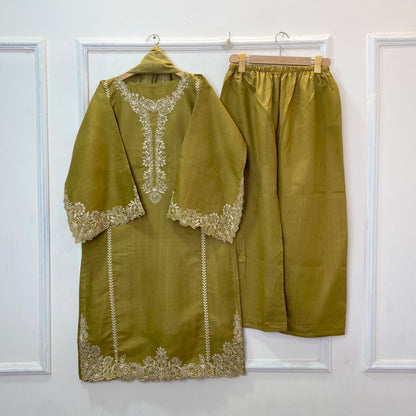 Rich Cutwork Embroidered 3PC (Premium Cotton) D-375