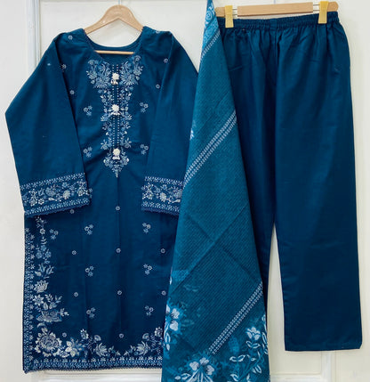Eid Edit: 3PC (Premium Cotton) D-427