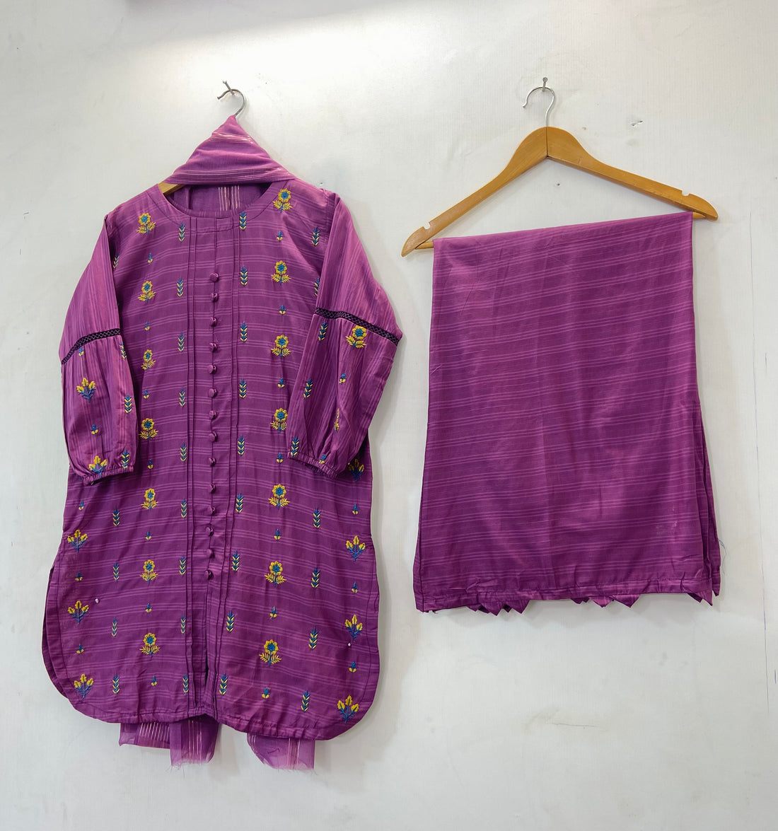 Happy Sunflower Co-Ord Set 3PC (Cotton Lawn) D-35