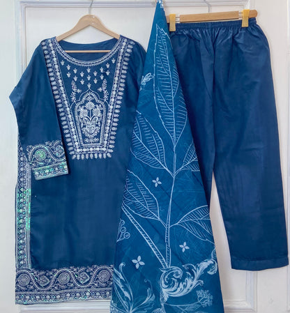 Embroidered Eid Edit: 3PC
(Premium Cotton) Hit Code D-344