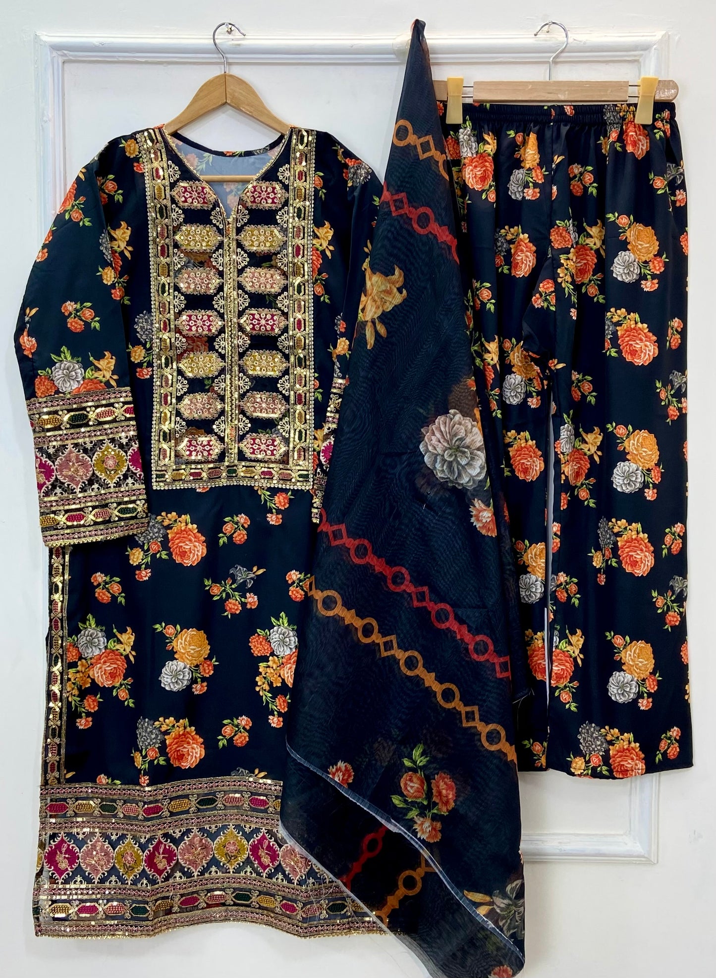 Chandni 3PC (Silk) D-211