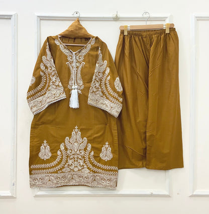 Embroidered 3PC | Cotton D-625