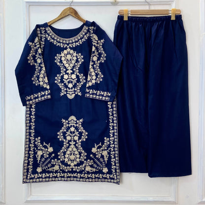 Heavy Embroidered 2PC (Khaddar D-299