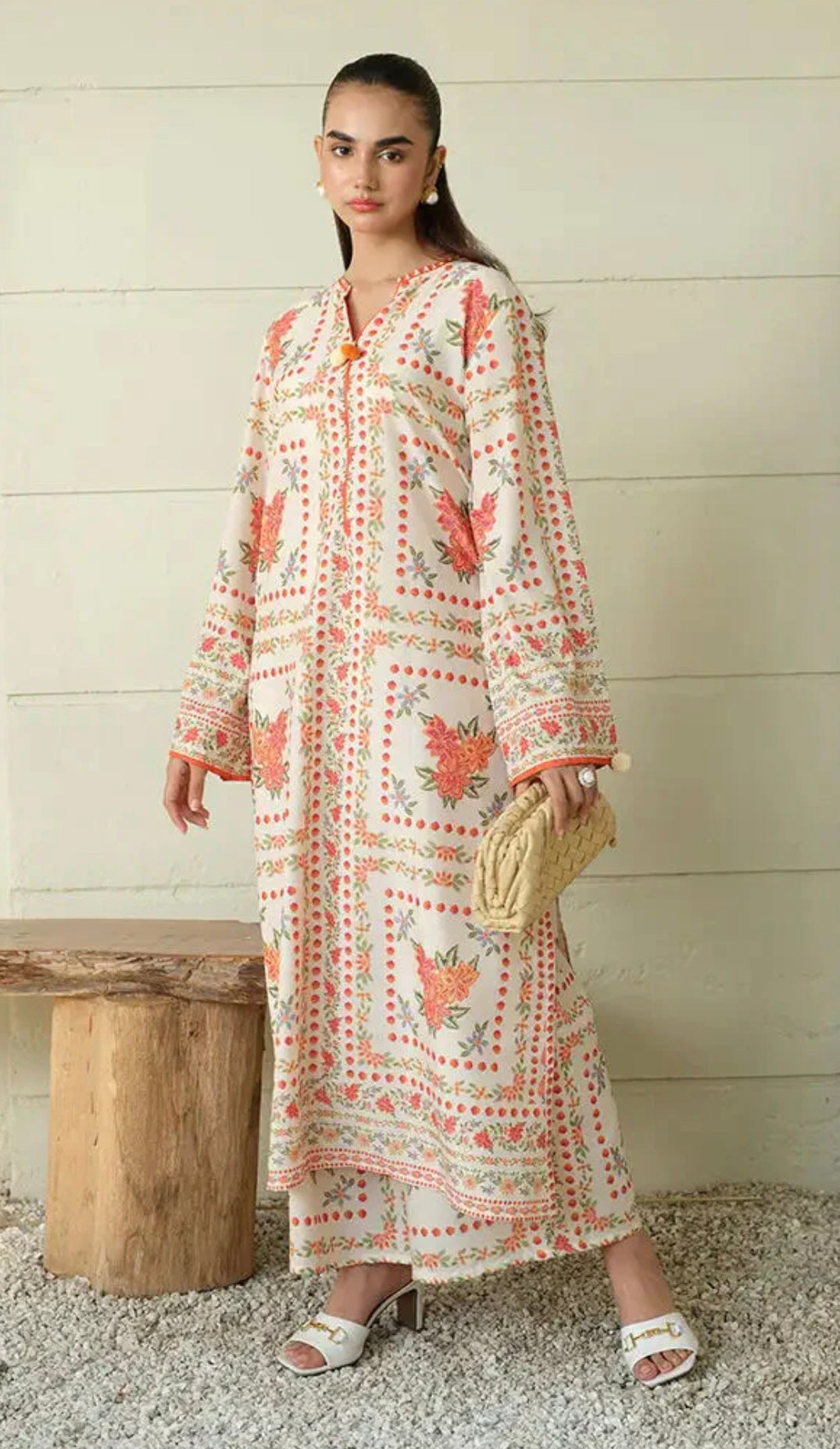Morning Mist Co-Ord Set (Swiss Silk) D-169