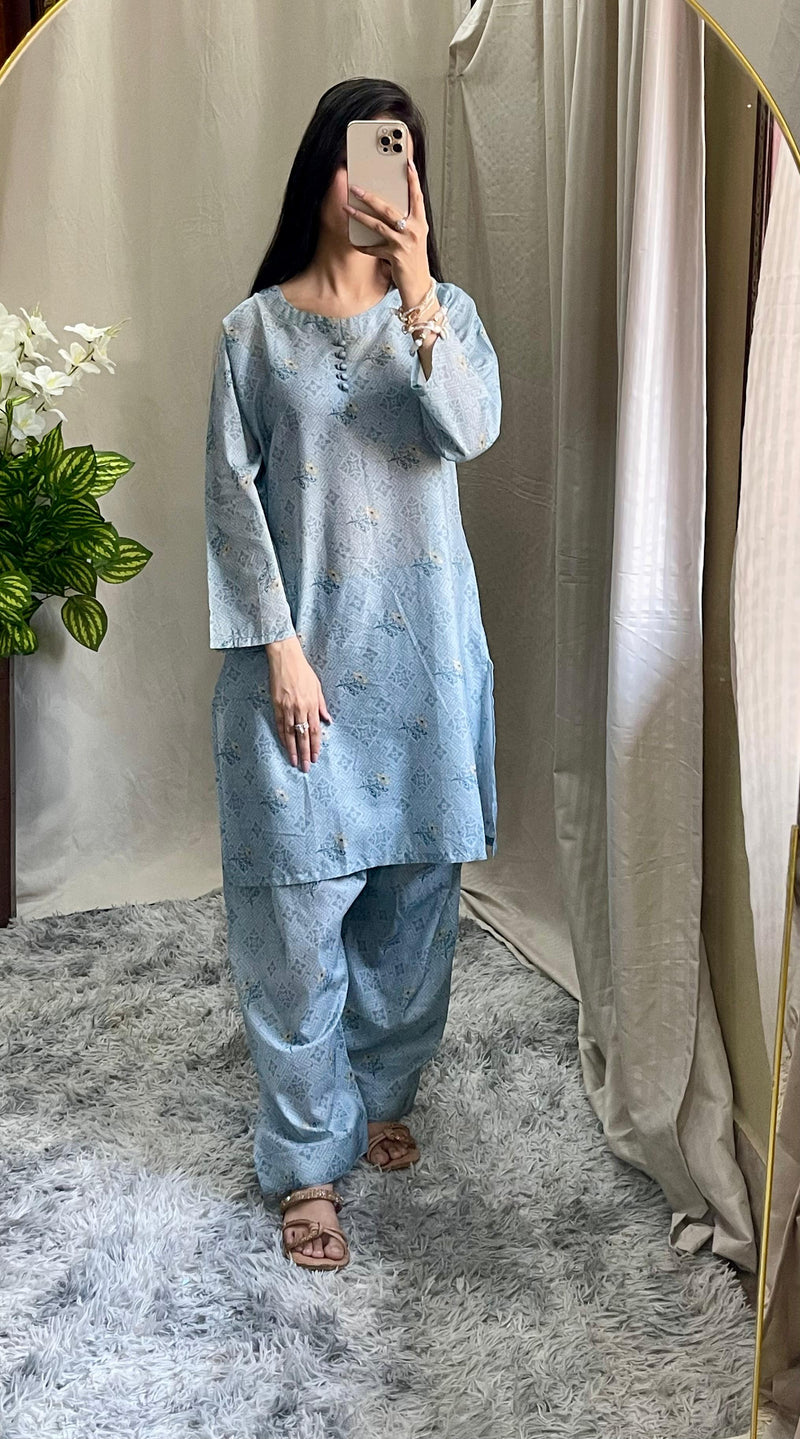Printed Farshi 2PC (Lawn) D-44