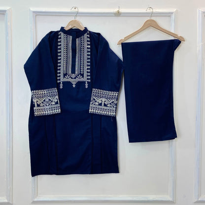 Cross-Stitch Embroidered 2PC (Khaddar) D-254