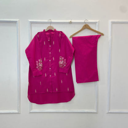 Cozy Embroidered Co-Ord Set (Khaddar) D-261