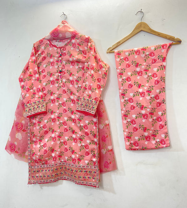 Sequins Chic 3PC (Lawn) D-28