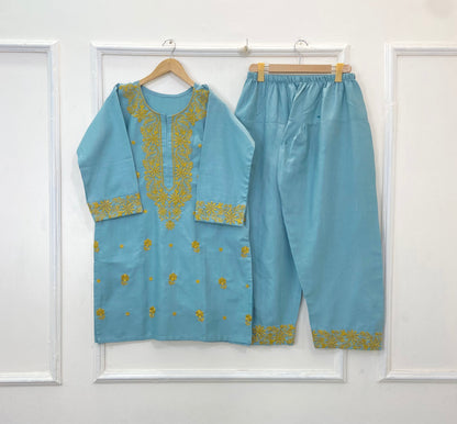 Trendy Embroidered Farshi Shalwar 2PC (Khaddar) D-235