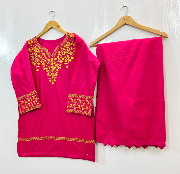 Pretty Embroidered Co-Ord Set (Cotton) D-97