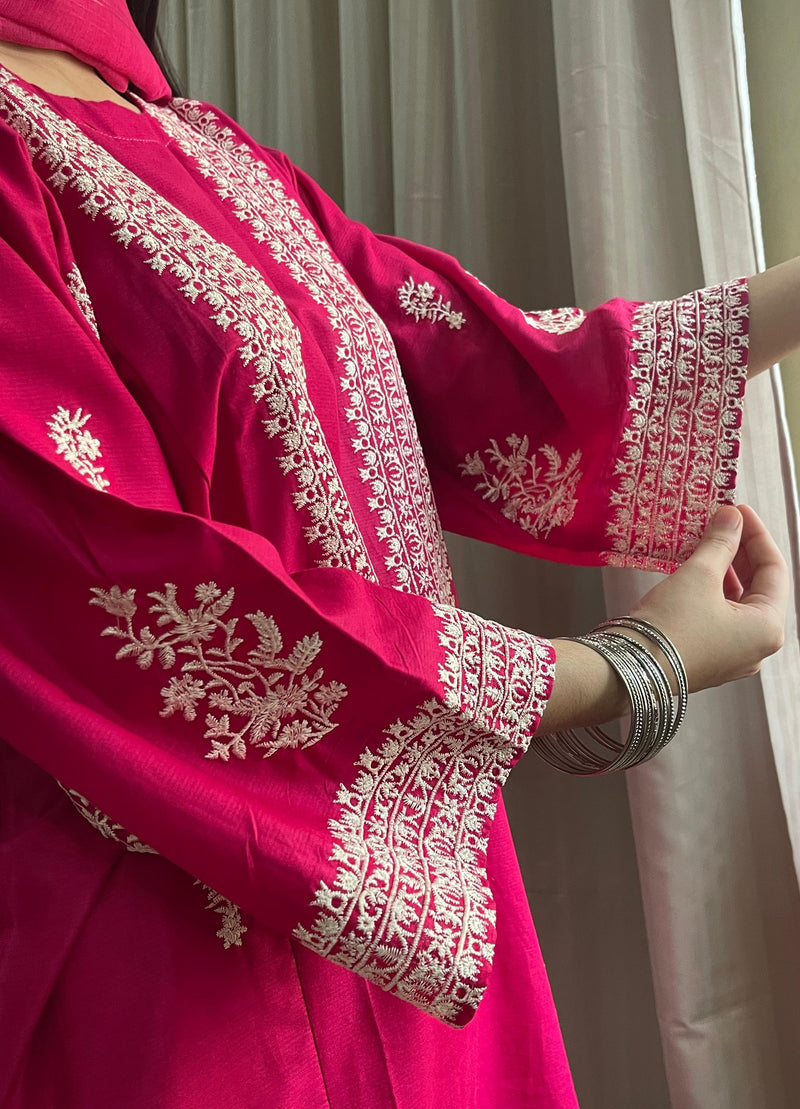 Embroidered Farshi 3PC (Cotton Lawn) D-29
