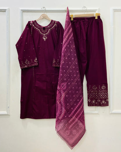 Guluna Formals | 3PC Lawn Cotton D-572