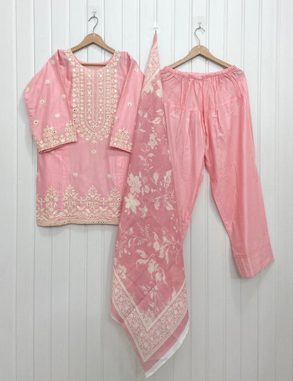 Article No: D-712 | 3 PC COTTON LAWN