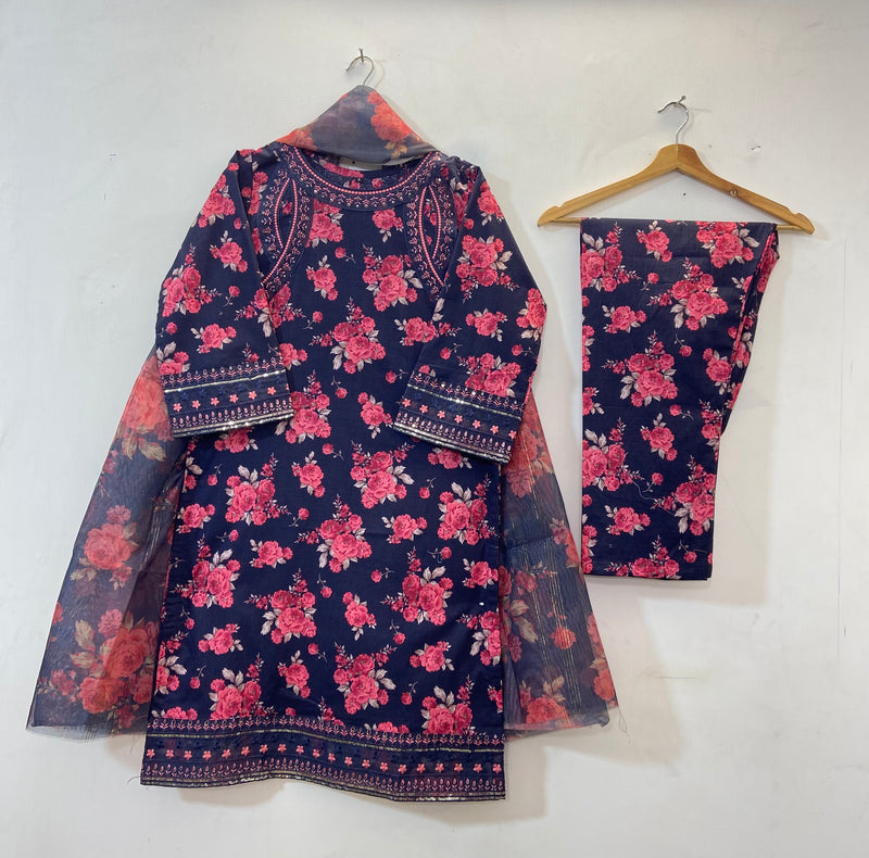 Embroidered 3PC "Best Selling" (Lawn) 14