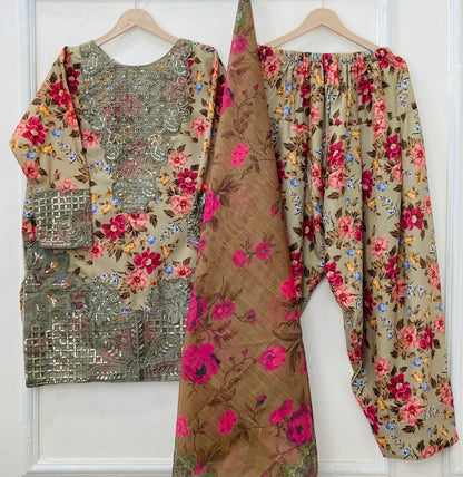 Eid Edit: 3PC (Bana Dora Silk) D-511