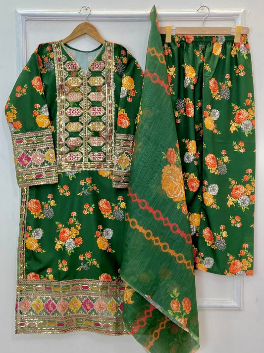 Chandni 3PC (Silk) D-242
