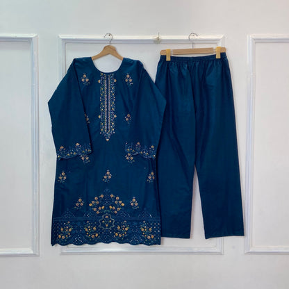 Sparkle Embroidered 2PC (Premium Cotton) D-362