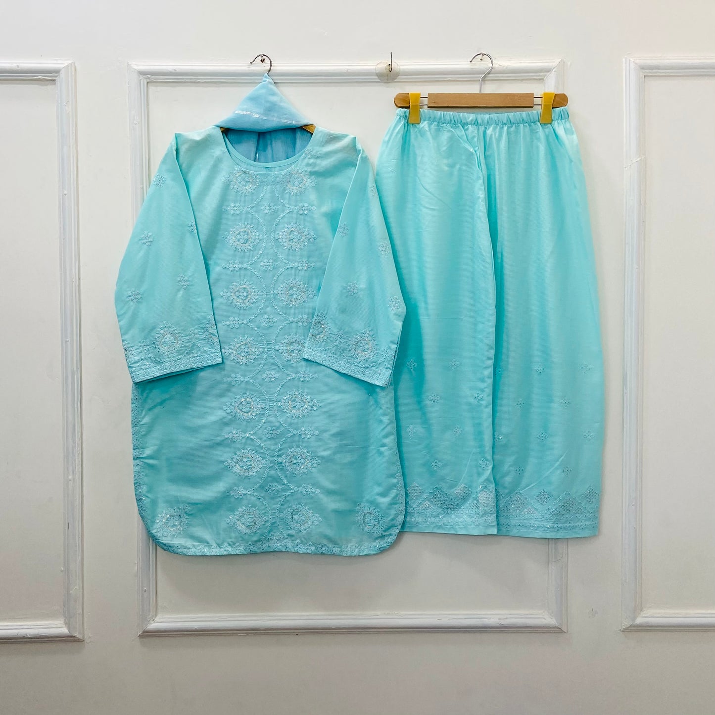 Embroidered 3PC (Premium Cotton) D-393
