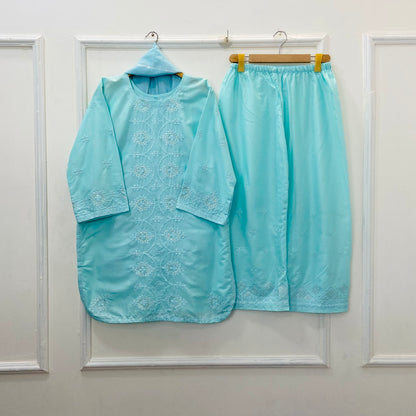 Embroidered 3PC (Premium Cotton) D-393