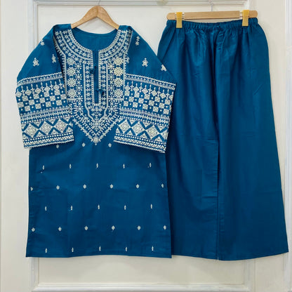 Cross-Stitched Embroidered 2PC (Khaddar) D-383