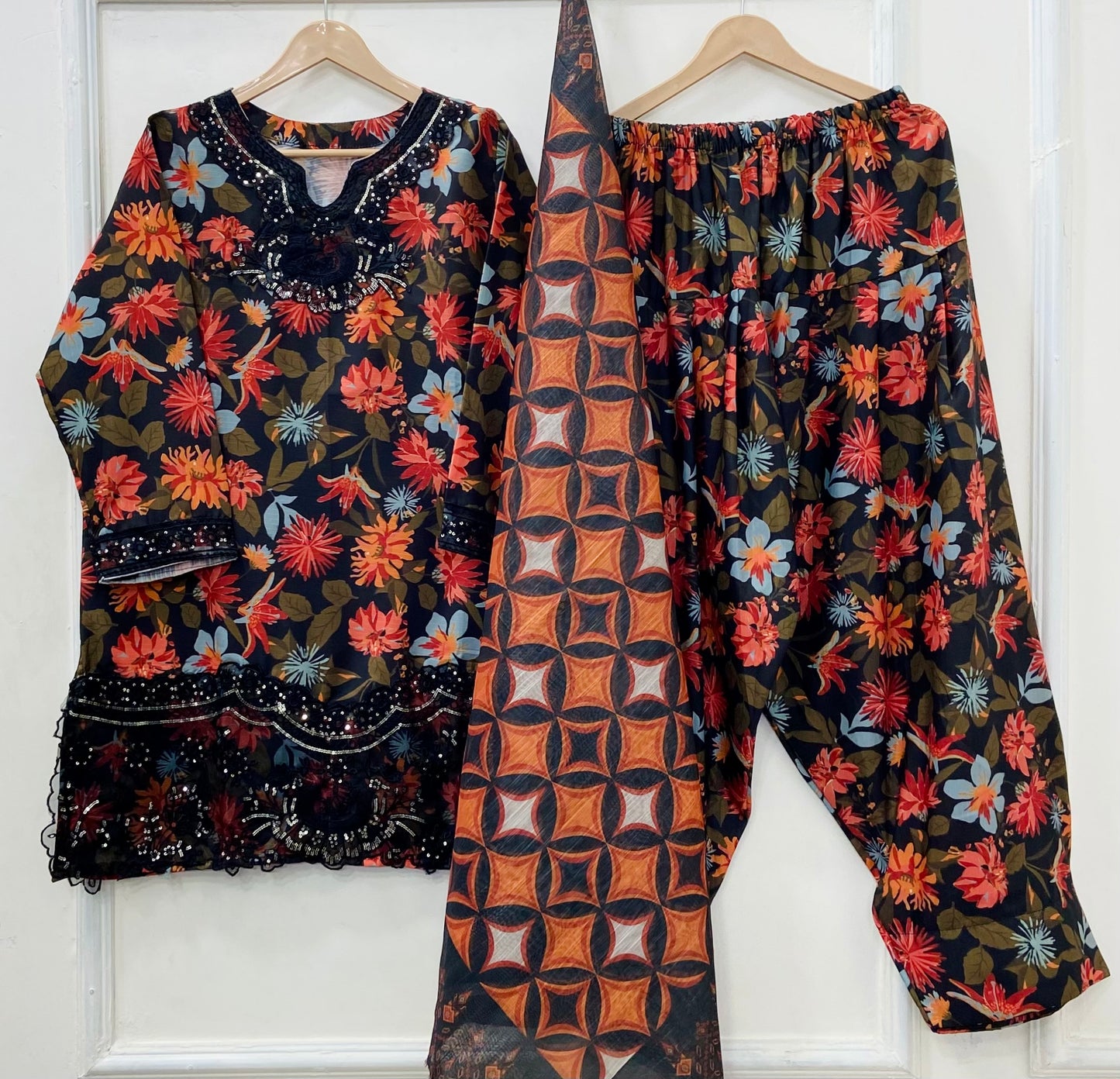 Eid Edit: 3PC (Bana Dora Silk) D-530