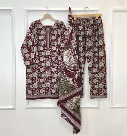 Bin Saeed’s Winter Edit 3PC (Best Seller) (Khaddar) D-197