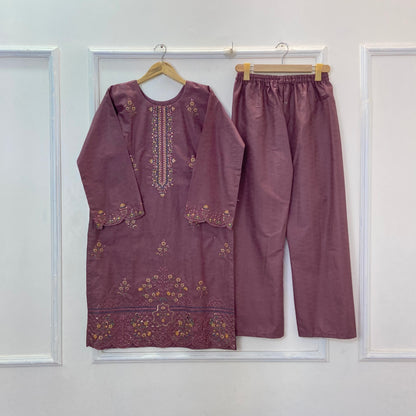 Sparkle Embroidered 2PC (Premium Cotton) D-362