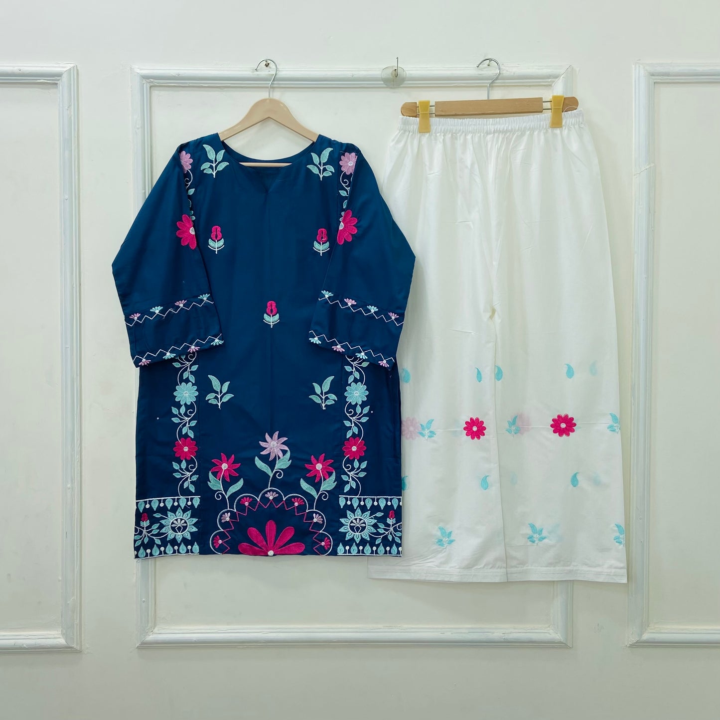 Combo Embroidered Pair 2PC (Premium Cotton) D-409