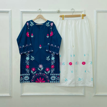 Combo Embroidered Pair 2PC (Premium Cotton) D-409