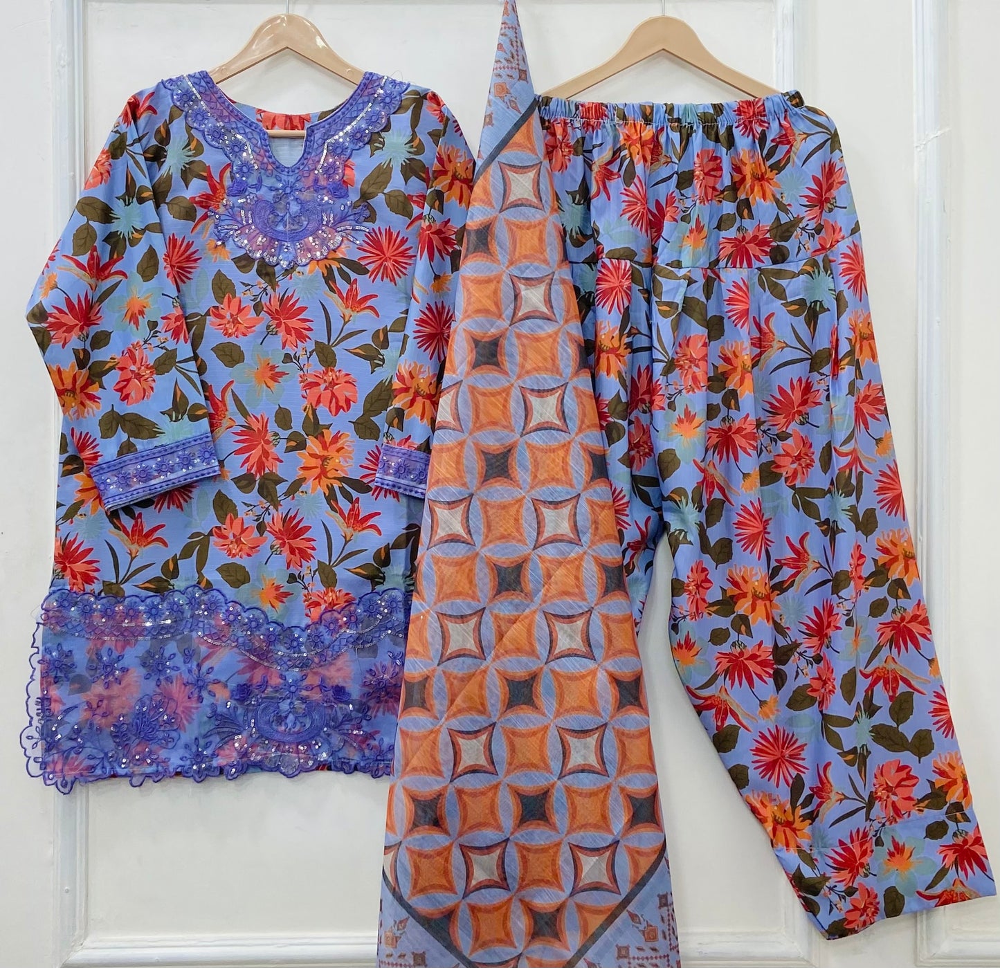 Eid Edit: 3PC (Bana Dora Silk) D-530