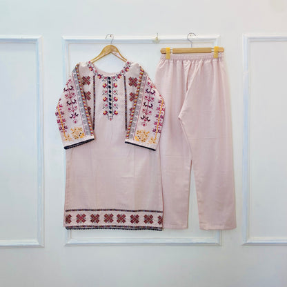 Embroidered Rainbow Rush 2PC (Handcrafted) (Khaddar) D-291