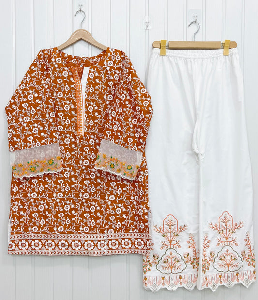 Article no: D-721 Cotton Lawn 2Piece