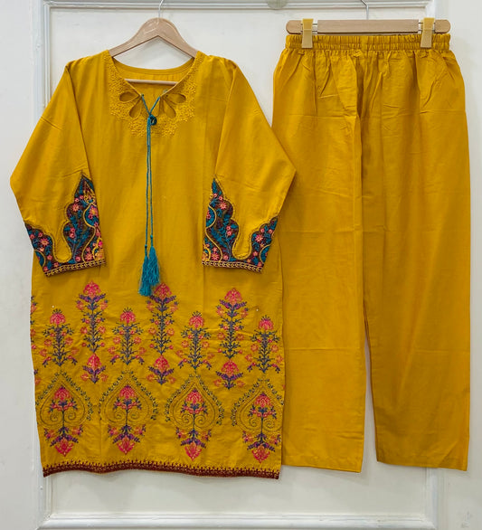 Embroidered 2PC (Cotton) D-539