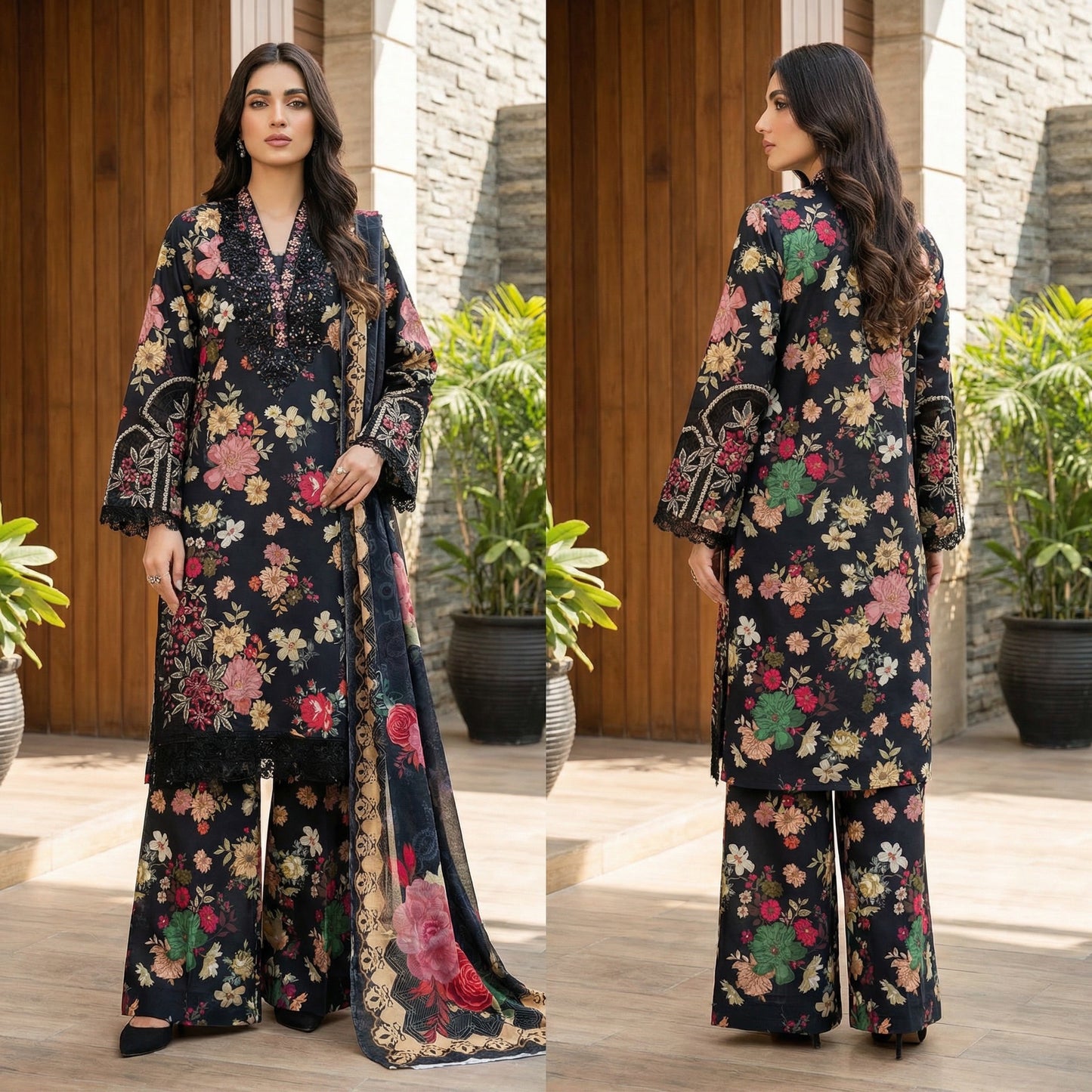 Pink Petal | 3PC Lawn D-576