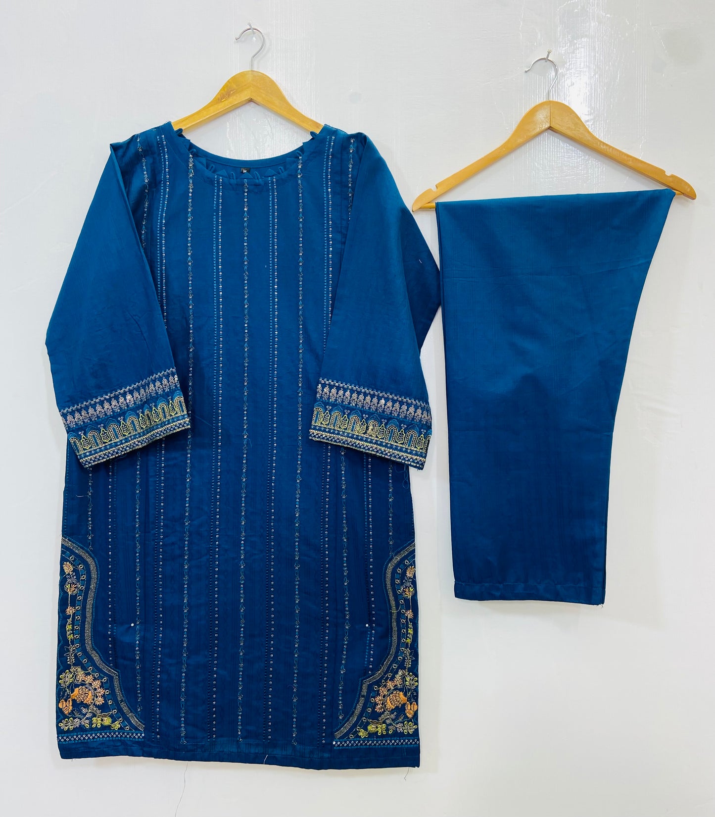Elegant Embroidered 2PC (Self Cotton) D-94