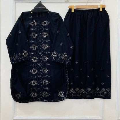 Embroidered 3PC (Premium Cotton) D-393