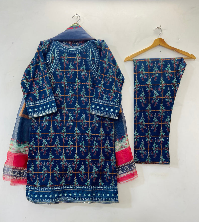 Embroidered 3PC "Best Selling" (Lawn) 14