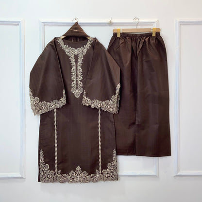 Rich Cutwork Embroidered 3PC (Premium Cotton) D-375