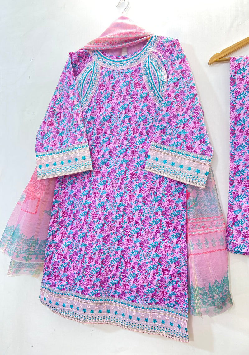 Embroidered 3PC "Best Selling" (Lawn) 14