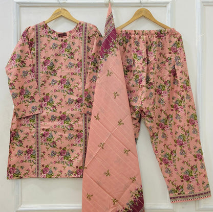 Binsaeed Farshi Shalwar | 3PC Lawn