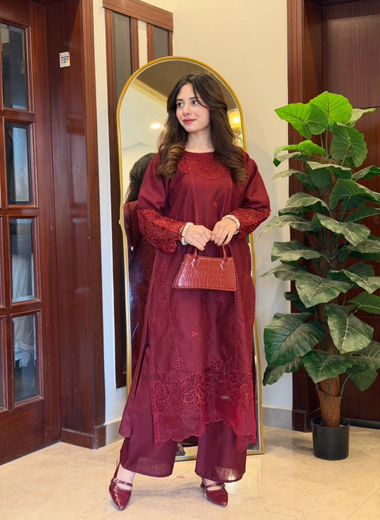 Majesty Wine 2PC (Cotton) D-522